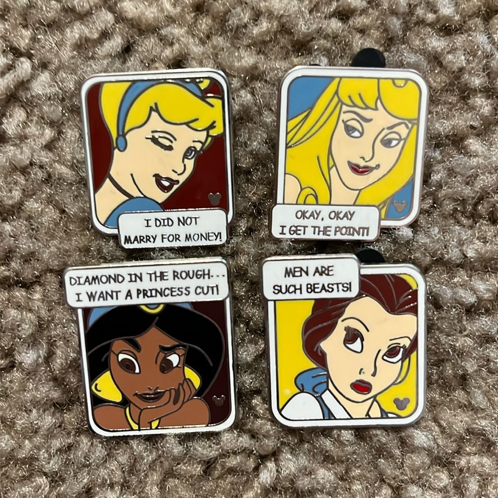 Set of 4 “Sassy Princess” pins